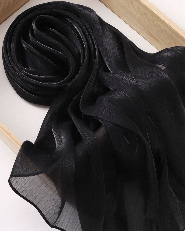 Black Shimmer Organza